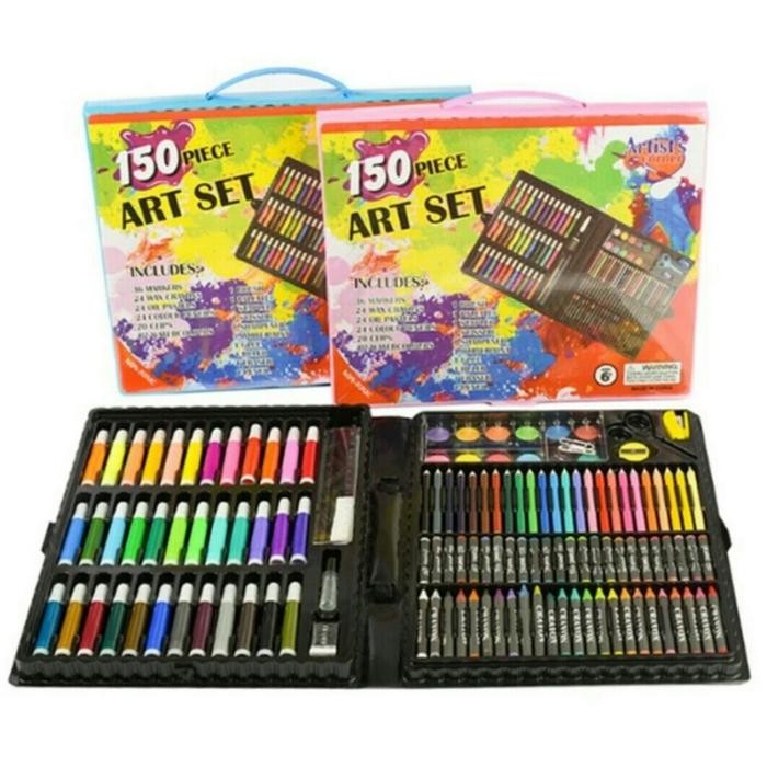 Crayon Koper Set Isi 150Pcs Pensil Warna Mewarnai Pastel Cat Air Spido