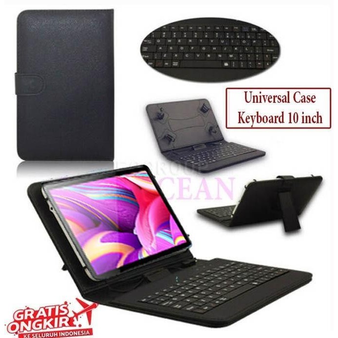 ADVAN TAB A10 10.1 FLIP CASE KEYBOARD OTG CASING COVER STAND USB TYPEC