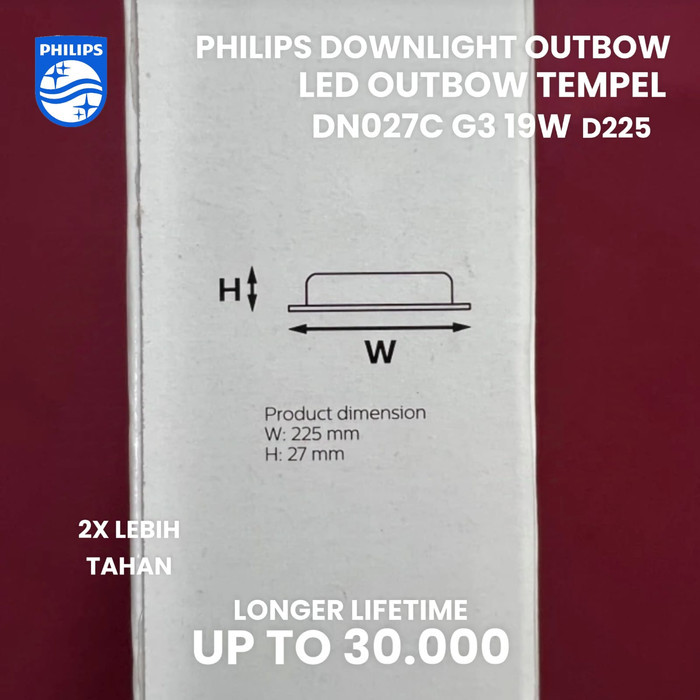 LAMPU DOWNLIGHT OUTBOW 19W WATT OUTBOW TEMPEL LED KANOPI DN027C 19WATT