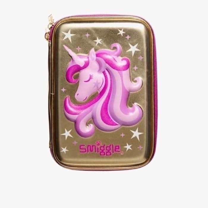

Smiggle Pensil Case Unicorn Gold Hardtop