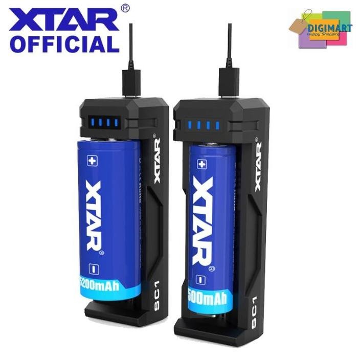 Xtar Sc1 Charger Baterai 1 Slot For Li-Ion 18650 18700 20700 26650