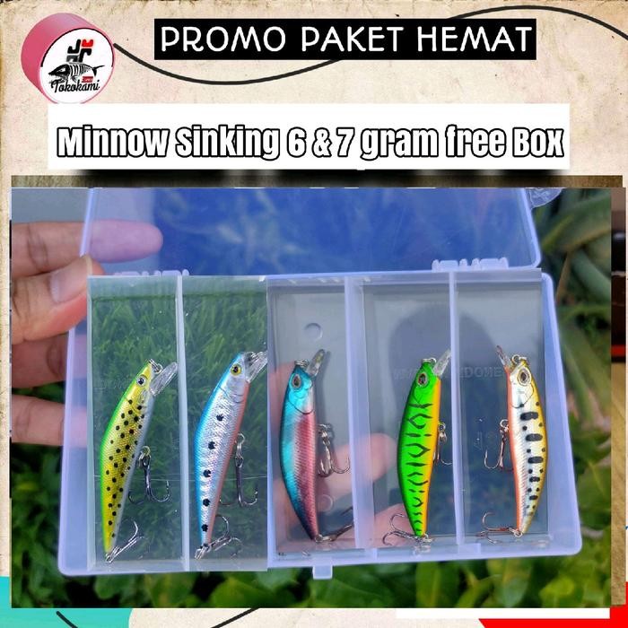 Lure Paket Minnow Umpan Pancing Free Box