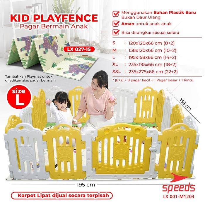 Terbaru SPEEDS Pagar Bayi Playfence Mainan Anak 001-1203tPagar Mainan SPEEDS Baby Fence Playfence