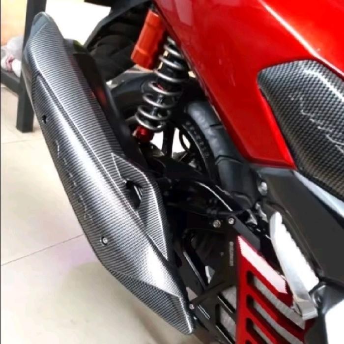 Hemat Cover Knalpot Carbon Yamaha Nmax Old Nemo/Cover Pelindung Knalpot Nmax Old Nemo Terlariss 