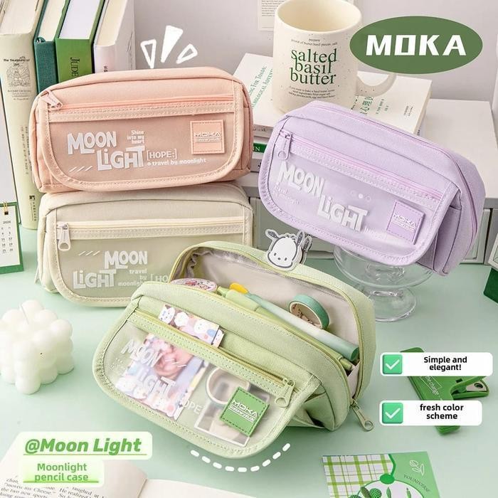 

[MILOLI] KOTAK PENSIL MOONLIGHT MULTI-LAYER LARGE CAPACITY PENCIL BAG TEMPAT PENSIL RESLETING
