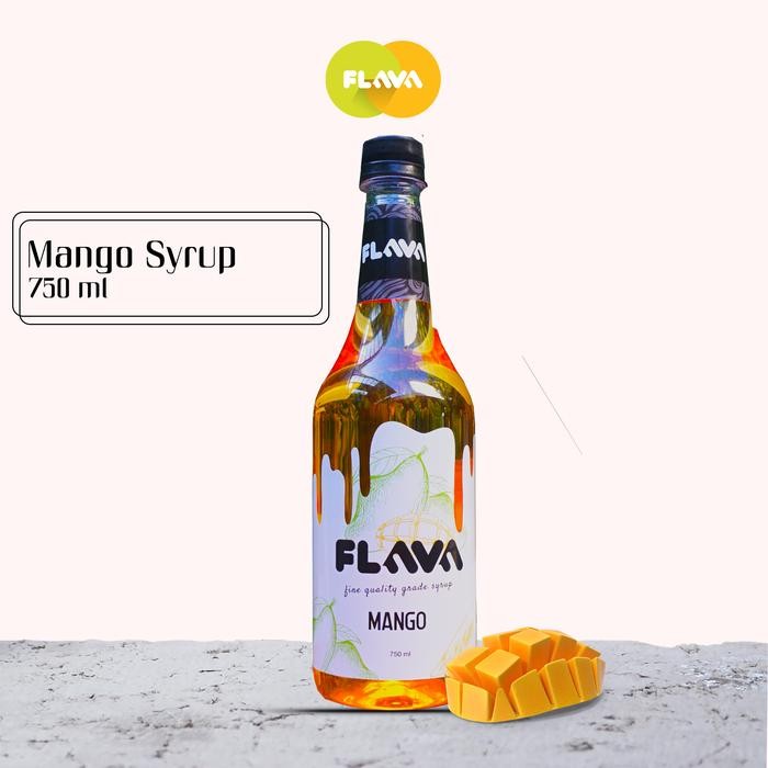 

Flava syrup rasa buah mangga kemasan botol plastik