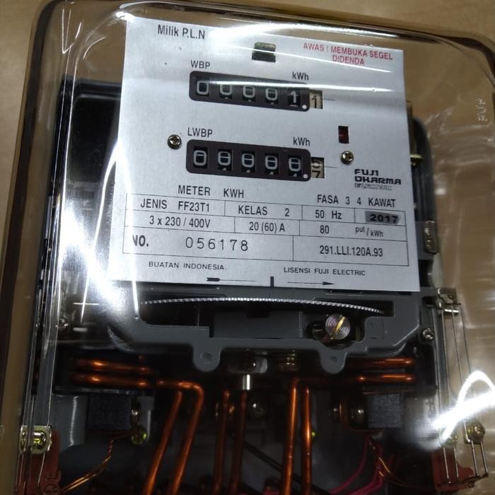 Kwh meteran listrik 3p 3 phase ct double tarif