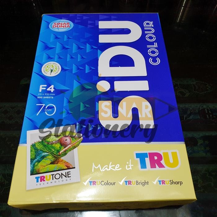 

Hot Sale! Kertas Hvs F4 70Gr Kuning Merk Sidu