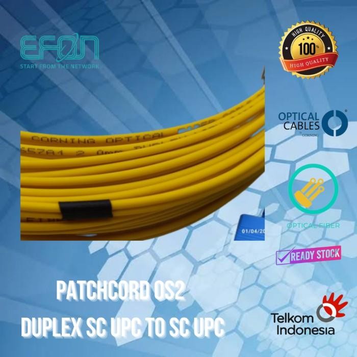 Ready Patchcord Sc Upc To Sc Upc Singlemode Duplex 5 Meter Corning