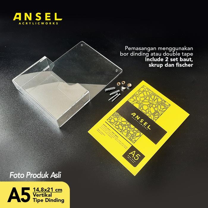 

Tempat Brosur Akrilik Dinding A5 Vertikal Tipe D Original