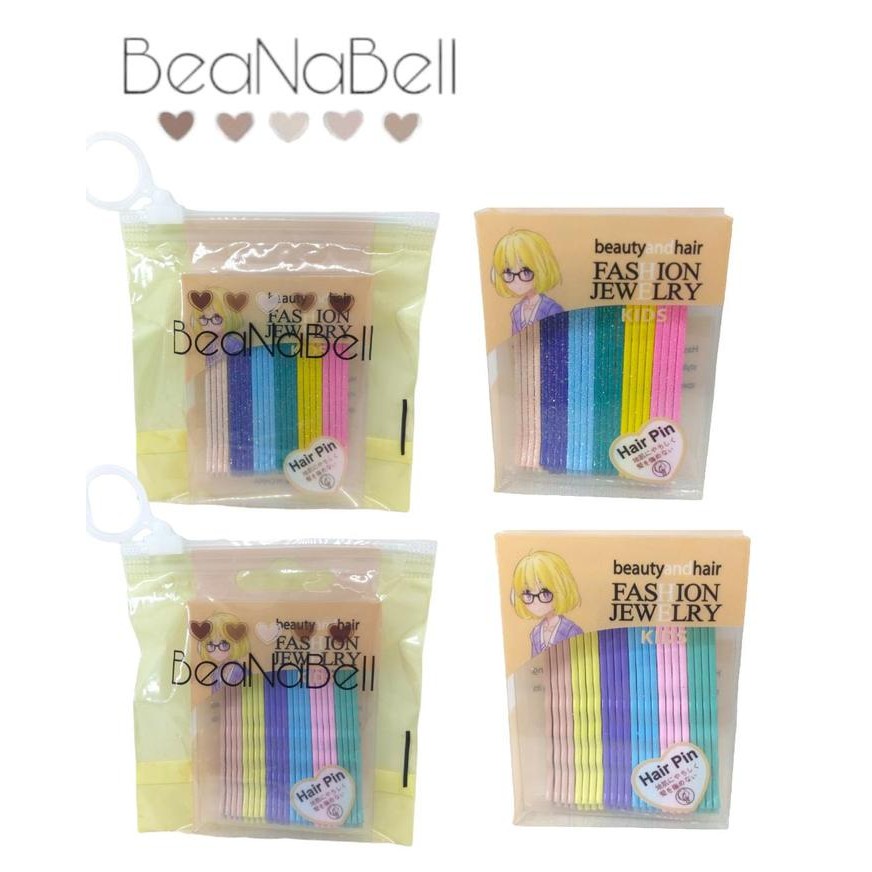 24Pcs Jepit Lidi Korea Jepit Lidi Slip Rambut Warna Warni