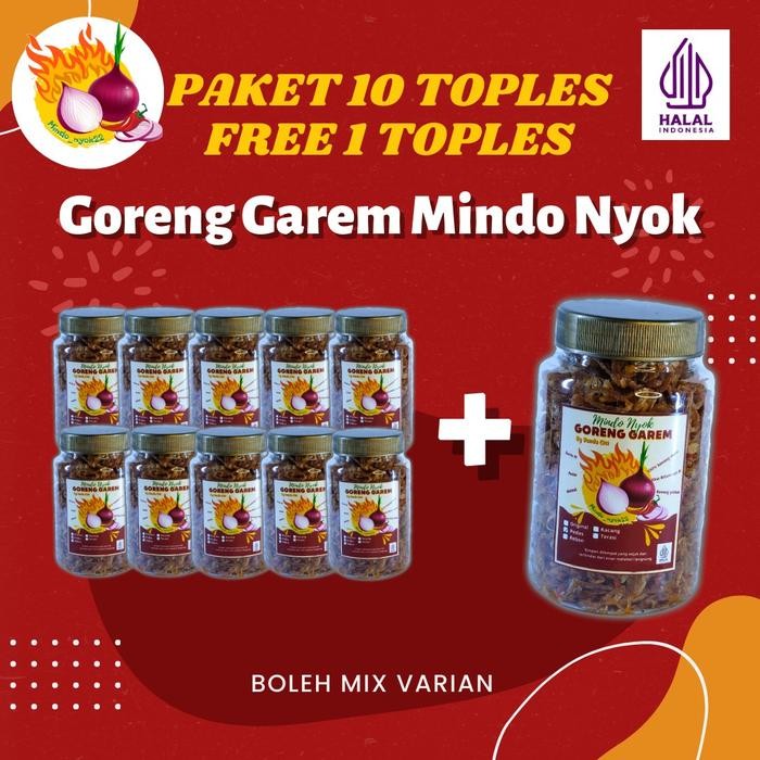 

NEW PRODUK [ COD ] PAKET 10 TOPLES FREE 1 TOPLES BAWANG GORENG BETAWI ( GORENG GAREM ) REMPAH REE