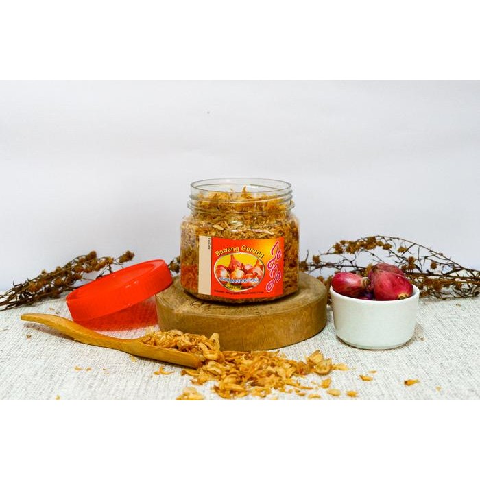 

NEW PRODUK BAWANG GORENG JOJO ASLI SUMENEP 130 GR TOPLES FIRST REE RAIN