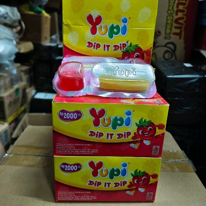 

Pilihan- Yupi Dip It Dip Stawberry Colek 1Box Isi 12Pcs Exp 03 2026