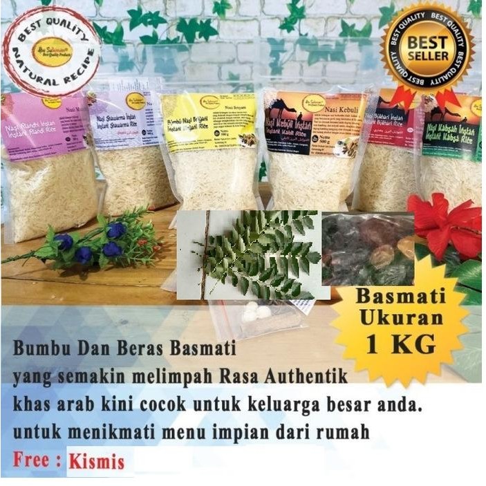 

Pilihan- Beras Basmati 1 Kg Paket Lengkap Bumbu Kebuli Abu Sulaiman Free Kismis