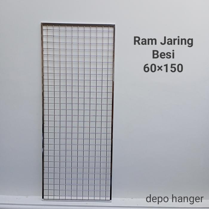 ready ram jaring besi 60x150 cm pajangan aksesoris handphone rak display