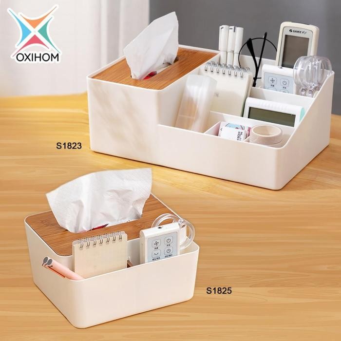 

Pilihan- Oxihom Tempat Tisu Rak Kosmetik Rak Make Up Stationary Rak Dapur Kotak Tissue Kayu