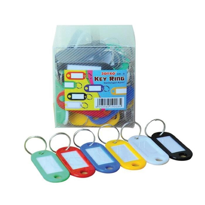 

jjm - (50 Pcs) Key Ring Joyko KR-9 Gantungan Bandol Kunci Label Serbaguna Warna Mix