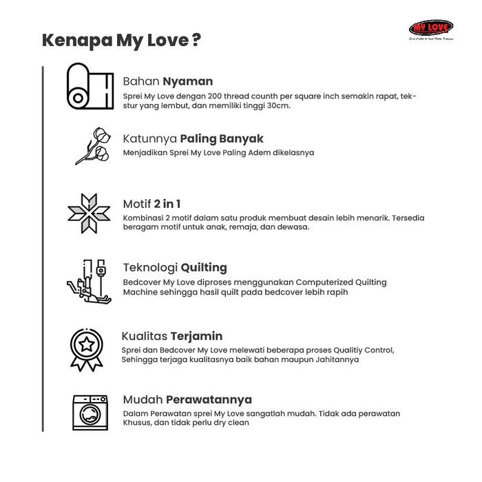 sprei my love rumbai king 180x200