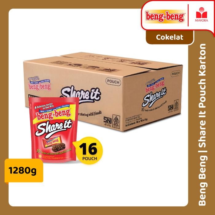 

1 Karton Wafer Cokelat Beng Beng Share It Pouch @10 pcs