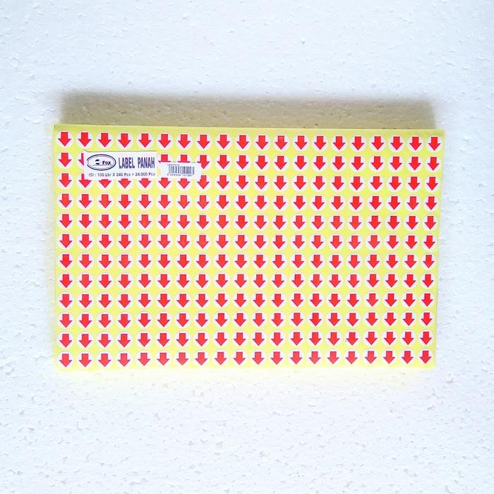

Pilihan- Fox Label Panah Merah / Isi: 100 Lembar X 240 Pcs = 24.000 Pcs