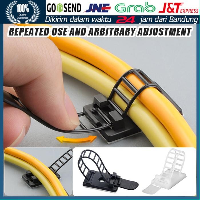 

Pilihan- 100Pcs Klip Kabel Pengikat Perapih Penjepit Kabel Listrik Organizer