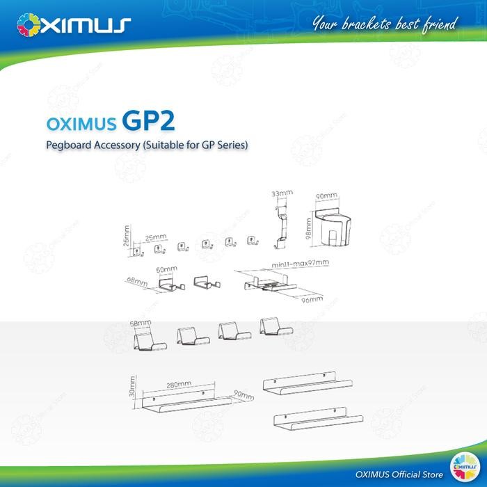 

Pilihan- Aksesories Papan Berlubang Pegboard Diy Untuk Gp Series Oximus Gp2 Rumah