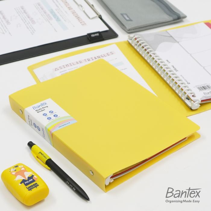 

Pilihan- Bantex A5 Trendy Multi Ring Binder 20 Hole Fresia Yellow 3124 36