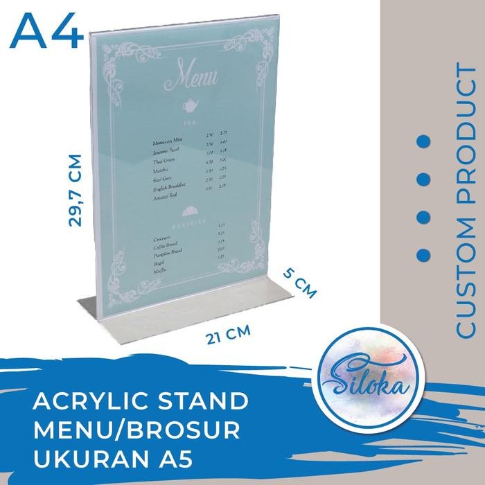 

Pilihan- Tempat Brosur/Standing Menu Acrylic / Menu Berdiri Akrilik A4