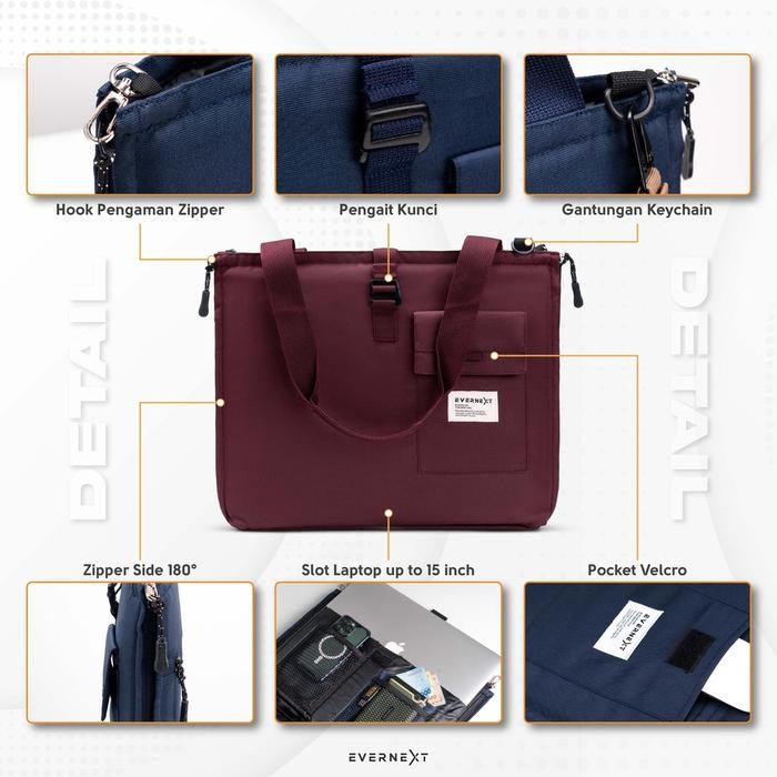 Tas Jinjing Laptop Pria Wanita Tote Bag Laptop Sekolah Kuliah Kerja