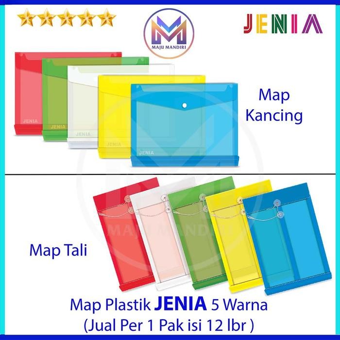 

Pilihan- Map Plastik Kancing - Tali Jenia Ukuran F4 Warna Transparan