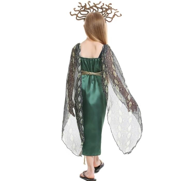 Medusa Greek Goddess Costume Halloween Costume Kostum Anak Dewi Yunani