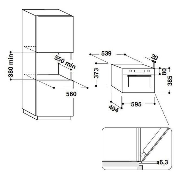 Ariston Built-In Microwave Combi Md554Ixa