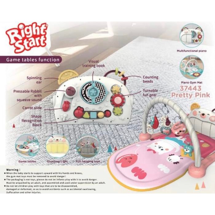 Right Start Double Sides Piano Gym Mat Playgym