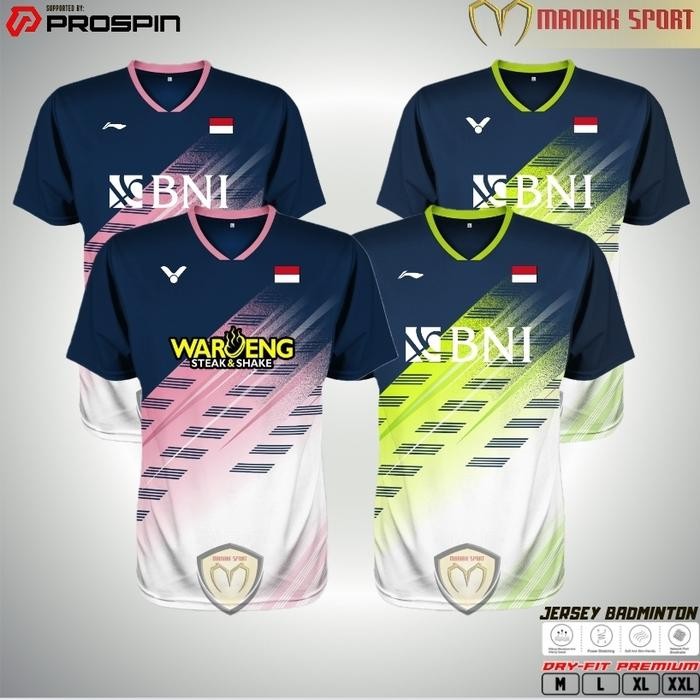 Pilihan- Kbpms- Free Sablon Nama Kaos Badminton Baju Bulutangkis Ago Premium