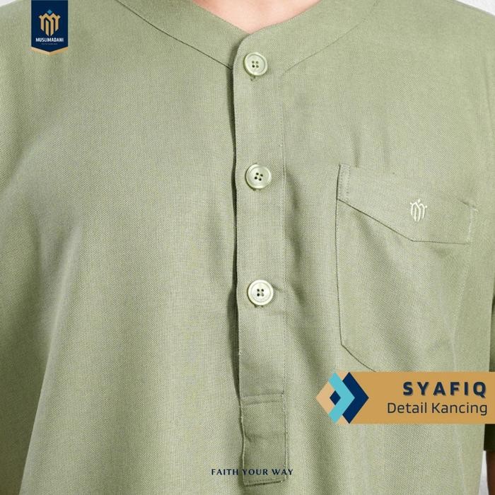 muna Muslimadani Jubah Dewasa SYAFIQ Gamis Pria Lengan Pendek