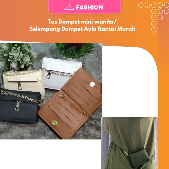 Tas Dompet mini wanita/ Selempang Dompet Ayla Rantai Murah