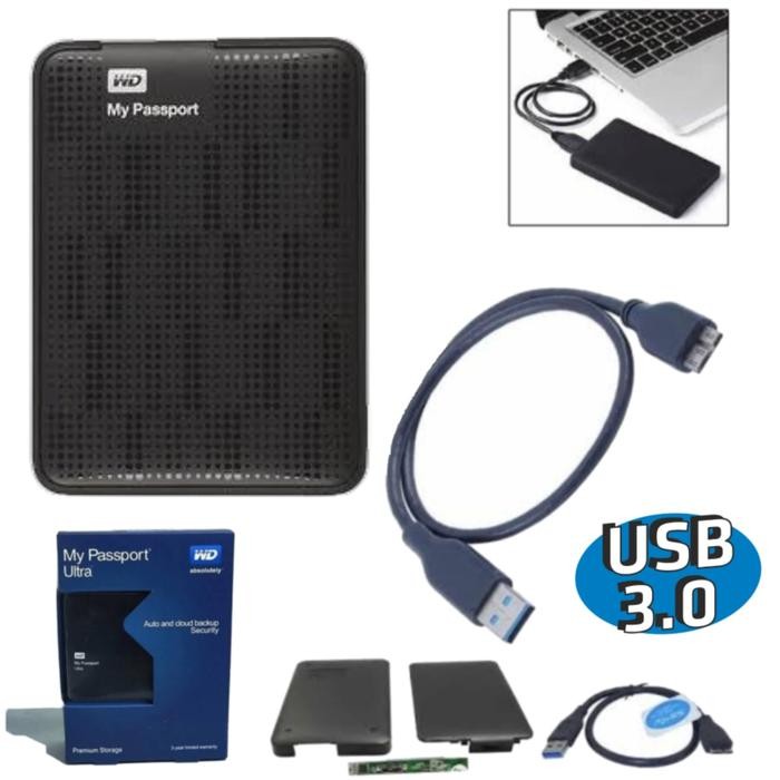 WD My Passport Ultra Casing Hardisk External Case Sata HDD 2,5" USB 3.0 Casing Hard disk PC Komputer