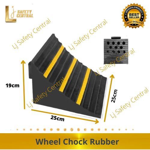Rubber Wheel Chock Besar Mobil Container Truk / Ganjalan Ban Karet