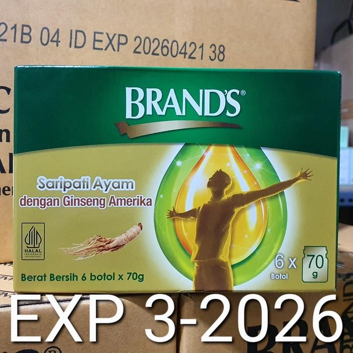 Brand's Saripati Ayam Ginseng Amerika 70 Gr ( 1BOK 6 Botol )