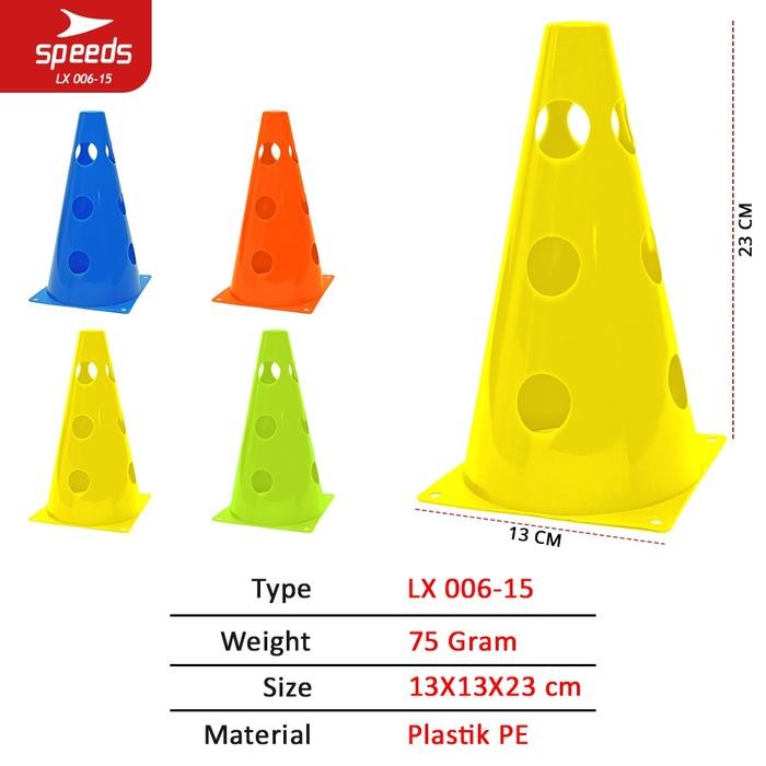 TERMURAH Cone Kerucut 23cm Penanda OlahFutsal Sepak Bola Berlubang Cones Sepak Bola, Basket, Futsal