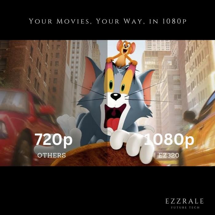 EZZRALE EZ320 MINI LED PROJECTOR (150 ANSI) ORIGINAL QUALITY