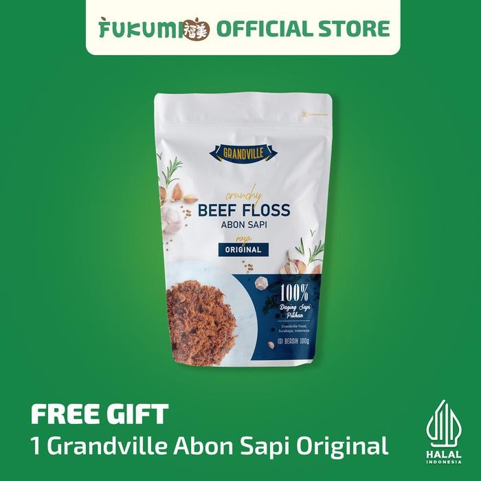 

ASLI [NOT FOR SALE GIFT] Grandville Abon Sapi (100gr Full Size) READY STOCK