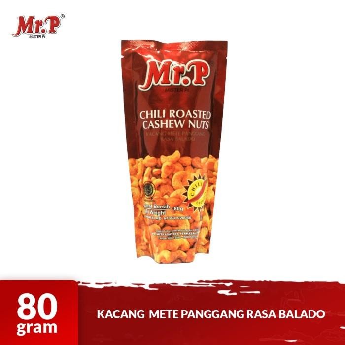 

ASLI Mr. P - Kacang Mete Panggang Rasa Balado 80gr - Chili Roasted Cashew Nuts READY STOCK
