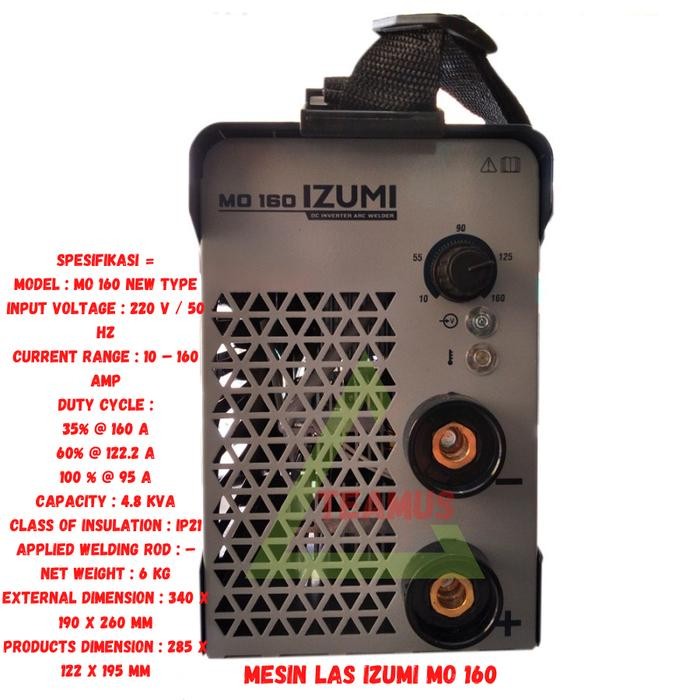 IZUMI MESIN LAS MO 160 TRAFO LAS LISTRIK INVERTER IZUMI MMA 160 Ampere