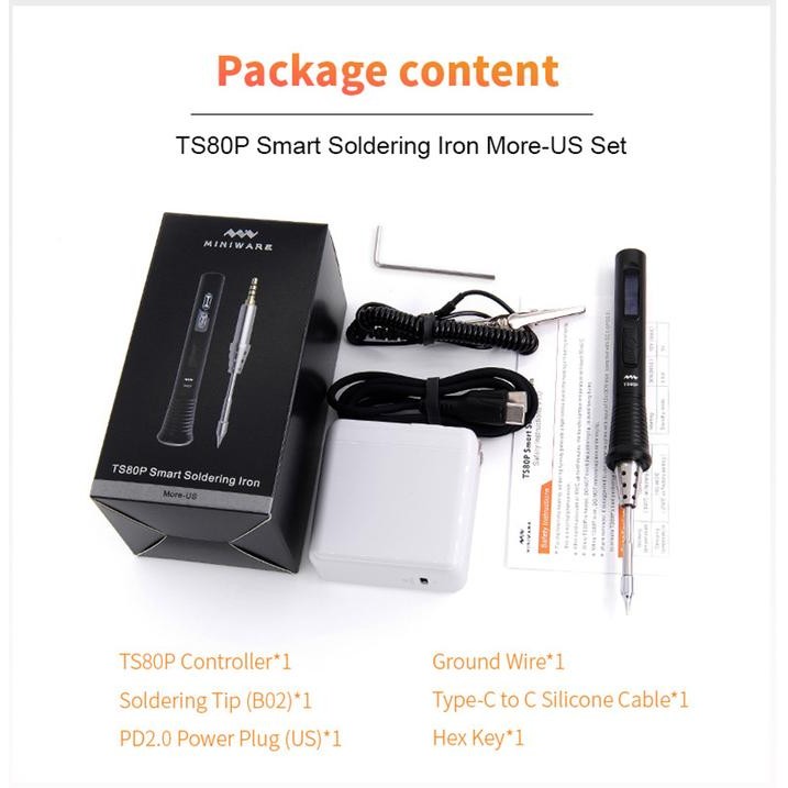 Soldering Iron Miniware TS80P More -Solder Pintar Programable Original