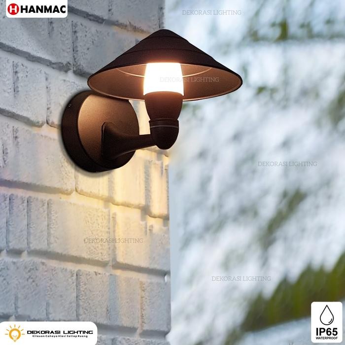 Lampu dinding led 10watt model topi outdoor waterproof taman minimalis