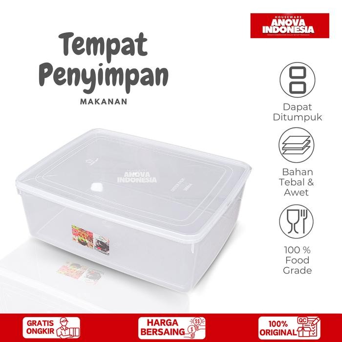 TEMPAT DONAT PLASTIK GREENLINE 2004 5000 ML . FOOD GRADE . KOTAK TEMPAT PENYIMPAN MAKANAN