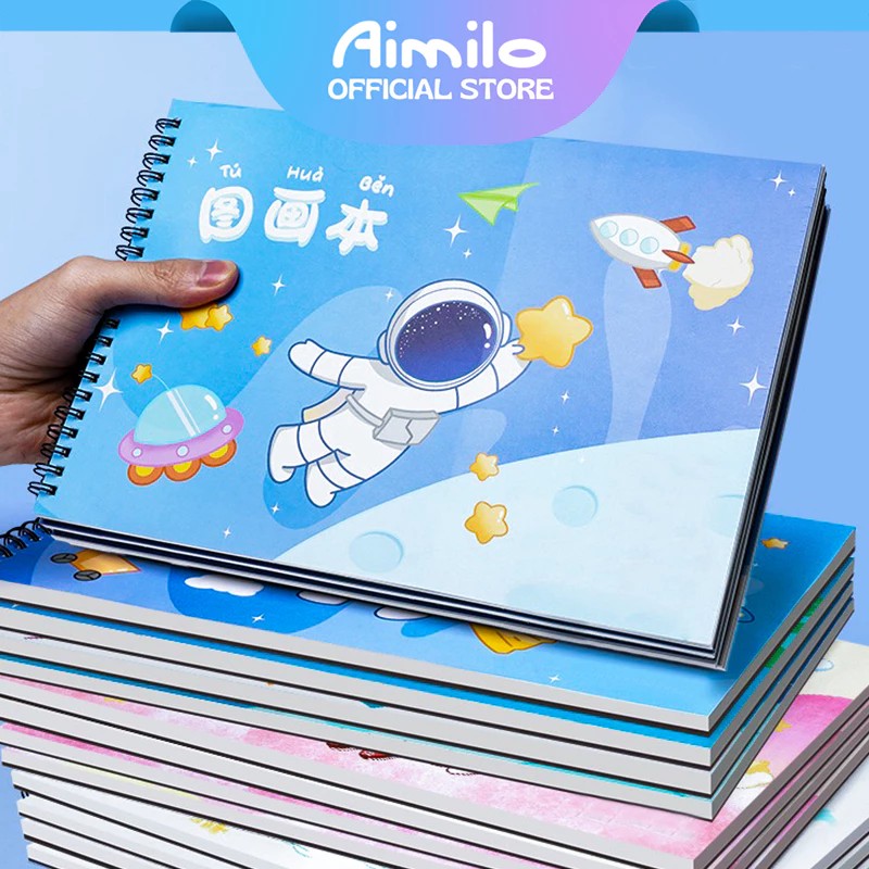 

[READY] Aimilo Sketchbook A4 Buku Gambar Anak Astronot Jilid Spiral Kertas Tebal 30 Lembar