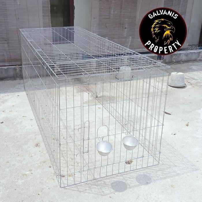 KANDANG AYAM GALVANIS LIPAT BISA CUSTOM UKURAN 4 METER / KURUNGAN UMBARAN AYAM JAGO BANGKOK BAHAN